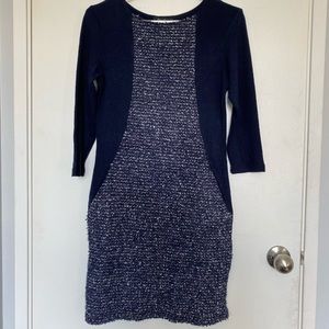 Navy Papillon Sweater Dress